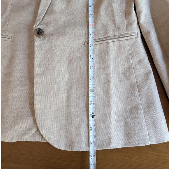 J.Crew Parke Stretch Natural/Cream Linen Blend Single-breasted Blazer, size 10 - Picture 5 of 10